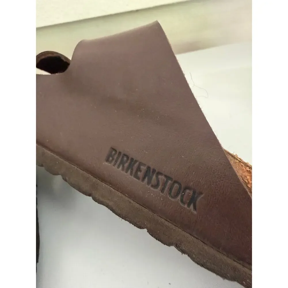 Birkenstock Brown Leather Arizona Sandals Unisex US Men's 8-8.5|Women's 10-10.5